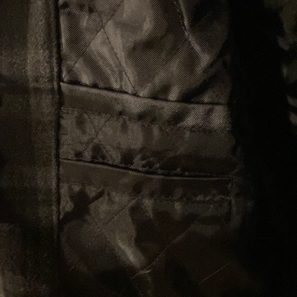 Jack & Jones Denim Gray/Black Plaid Hooded Marlow Wool Jacket Sz Medium - Picture 9 of 15